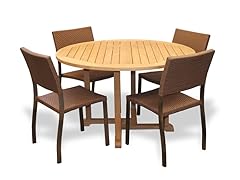 48-Inch Table, 4 Bronze Sidechairs