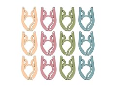 12 Pcs Plastic Folding Clothes Hangers