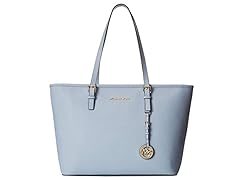 Jet Set Saffiano Leather Tote - Blue