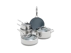 GreenPan Valencia Pro Tri-Ply Coated Stainless Steel 9 Piece Set