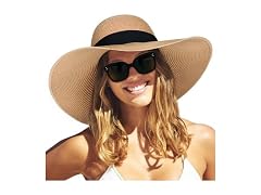 FURTALK Women's Sun Straw Hat, Wide Brim