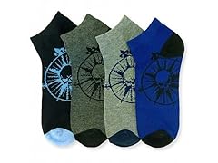 6-Pack Boys "Compass" (Sock Sizes 9-13)