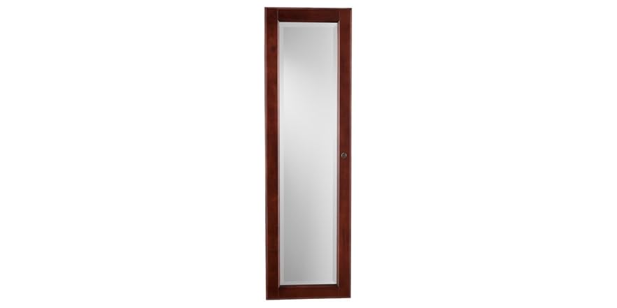 Wall-Mount Jewelry Mirror - Cherry