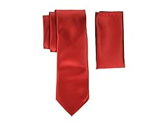 Stacy Adams OS Fire Red Tie Set