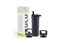 ZULU Base 18oz Water Bottle with 3 Lids