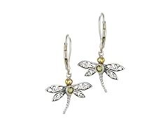 Greg Anthony Bali Genuine Gemstone Dragonfly Earrings