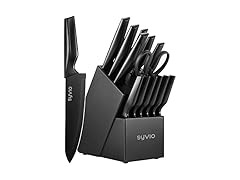 Syvio 15 Pcs Kitchen Knife Set Block