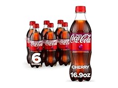 6PK Coca-Cola Cherry Soda Soft Drink, 16.9 OZ