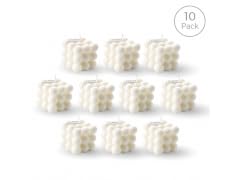 White Aesthetic Bubble Candle 10-Pack