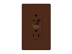 Lutron SCR-20-HDTR-SI Satin Colors 20-Amp Half Dimmable Tamper Resistant Receptacle, Sienna