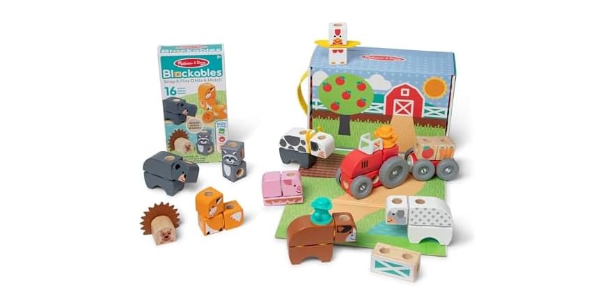 Melissa & Doug Blockables Farm And Farm Friends Set
