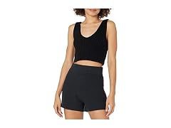 The Drop Women (M) Sylvie Cotton Blend V-neck Tank