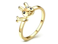 Bunny with Fish Ring- Pick Size