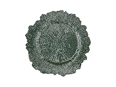 SARO LIFESTYLE Scalloped Decorative Charger Plates (Set of 4) 