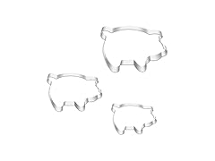 NIIIYTYB 3 Pack Pig Cookie Cutter Set