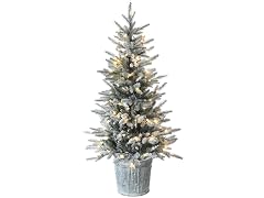 National Tree Company 4.5 ft. Pre-Lit Snowy Alpine Tree
