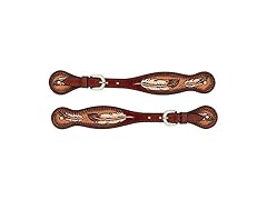 Turquoise Cross Coco Feather Men's Spur Straps