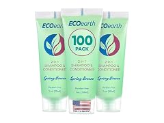 EcoEarth Travel Shampoo Conditioner 2in1 100 Pack