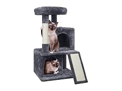 Yaheetech 36in Cat Tree Tower with Large Perch, Grey