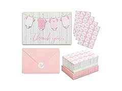 60 PC Girl Baby Shower Cards & Stickers