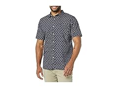 Mens SlimFit Poplin Navy Roses (XS)