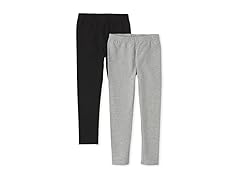 TCP Girls (XS/4) Black/Grey Leggings 2pk