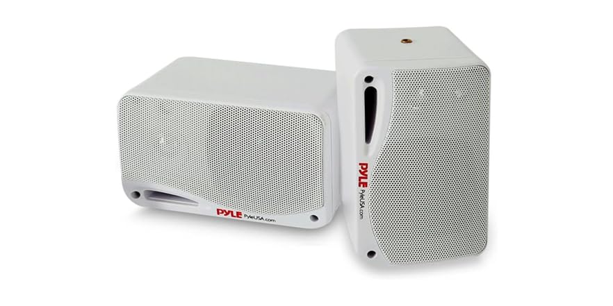(NEW) (PAIR) Pyle 3.5 Inch Outdoor Waterproof Wireless Bluetooth Speakers