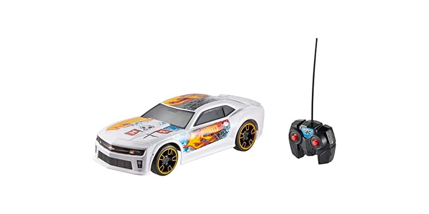 Hot Wheels Toy Car RC, White ZL1 Camaro