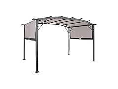Sunnydaze 9' x 12' Outdoor Pergola with Retractable Canopy