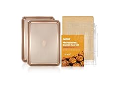 2 Pack Baking Sheets with 2 Wire Racks
