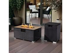 CKH Nathan 50k BTU Rattan Fire Table