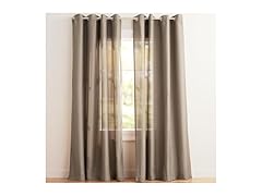 Exclusive Home Loha Linen Grommet Top Curtain Panel Pair