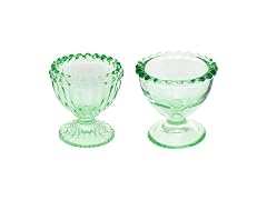 Boston International Glass Egg Cups Decorative Tabletop Holders