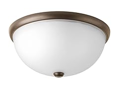 2-Light Flush Mount, Antique Bronze