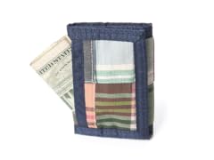 Patchwork Madras Wallet