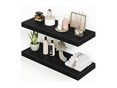 Floating Shelves 23.6" W x 9.3" D Black