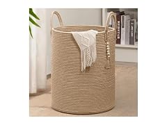 Goodpick Boho Jute Laundry Hamper Basket