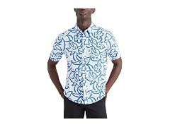 DOCKERS Men (XL) Short Shirt Lagoon Ceramic Blue