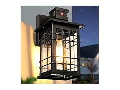 Kondras Black Motion Sensor Wall Light