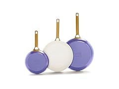 GreenPan Ceramic Nonstick 8" 10" & 12" 3 Piece Frying Pan Set