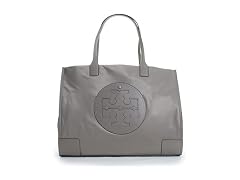 Ella Logo Tote Nylon Leather Handbag