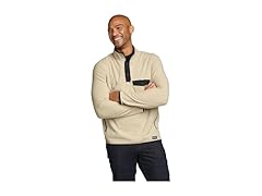 Eddie Bauer Mens Fleece (L) Ecru