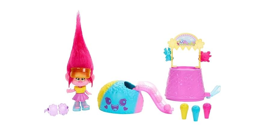 Mattel DreamWorks Trolls - Negozio Fairtastic Fashion Boutique Con Bambola Regina Poppy E 25 Accessori, Set Da Gioco - 4