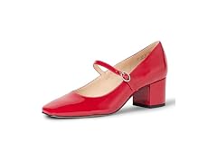 The Drop Women's Red Aoki Heeled Mary Jane (8)