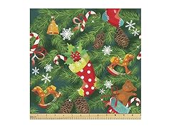 Ambesonne Christmas Fabric by The Yard