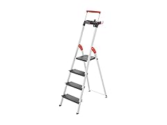 Hailo L100 Topline 4-Step Aluminum Step Ladder