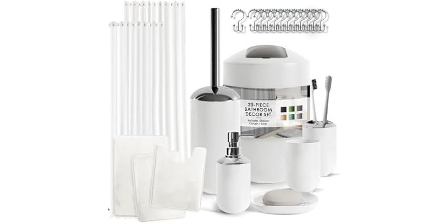 Clara Clark White Bathroom Set