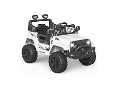 Hetoy 12V Kids Electric Vehicles Ride On Truck Car (White)