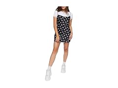 Forever 21 Women (S) Bow Print Dress Black/Multi
