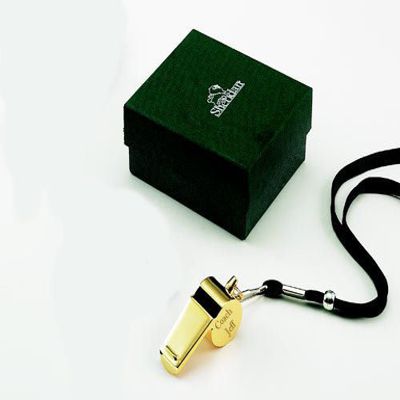 Amazon.com: Personalized Gold Coach Whistle With Lanyard Engraved Free